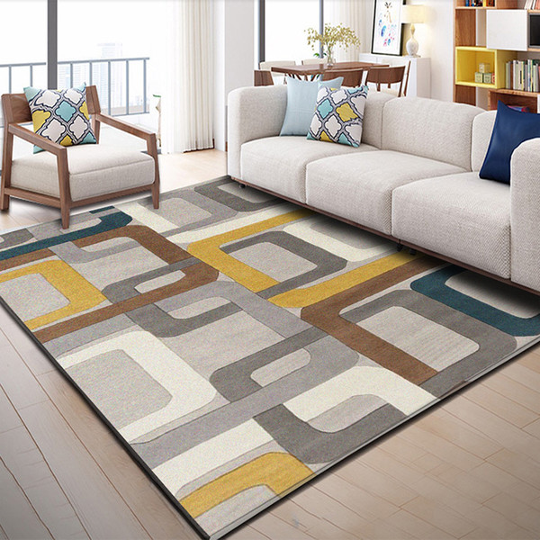 Nordic abstract rug living room carpet modern simple European style coffee table mattress bedroom bedside dirty washing resistant carpets