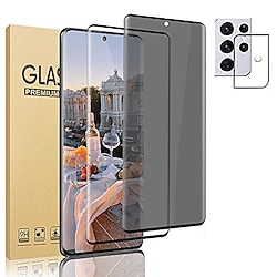21Pack Phone Screen Protector  Camera Lens Protector For Samsung Galaxy S23 S22 S21 S20 Plus Ultra S10 Note 20 Ultra 10 Plus Tempered Glass Privacy Anti-Spy 9H Hardness Anti Bubbles Lightinthebox