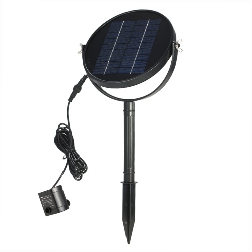 Décdeal 9V 2,5W Panneau solaire de fontaine solaire Trousse de pompe à eau submersible sans brossaille pour bassin de bain Bird Pund Pull 190L/H 170cm