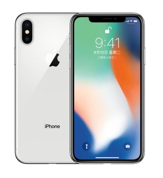 100% Original iPhone X Phones Hexa Core Rom 64GB/256GB iOS 13 5.8 inch 12MP 4G Lte Factory Unlocked