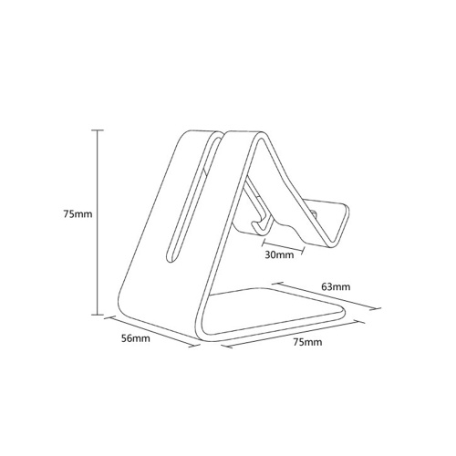 Soporte de metal para teléfono móvil