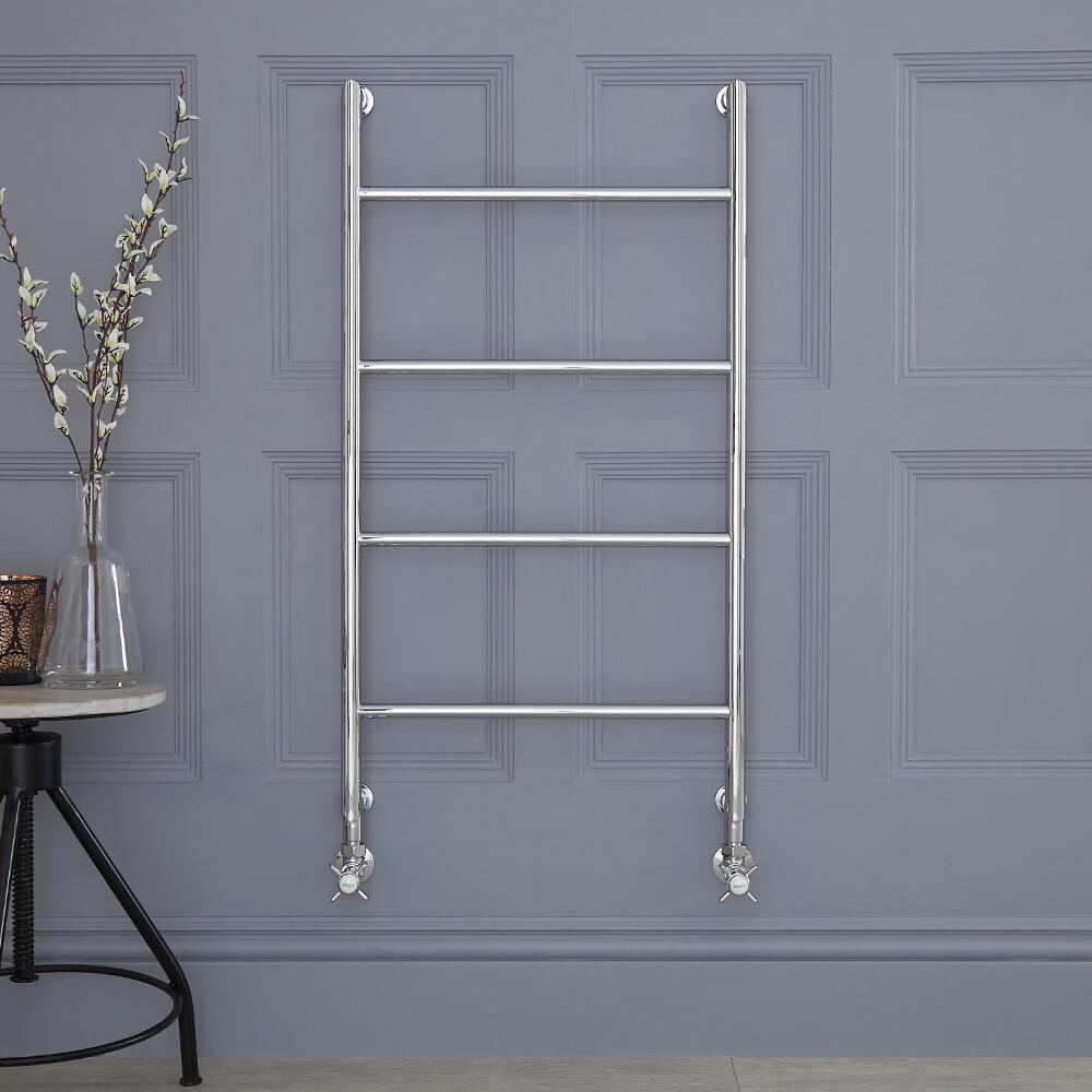 Radiador Toallero Tradicional - Cromado - 900mm x 495mm x 91mm - 133 Vatios - Condesa