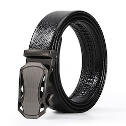 Men's Faux Leather Belt Ratchet Belt Black 1# Black 2# Faux Leather Stylish Casual Classic Plain Daily Vacation Going out Lightinthebox