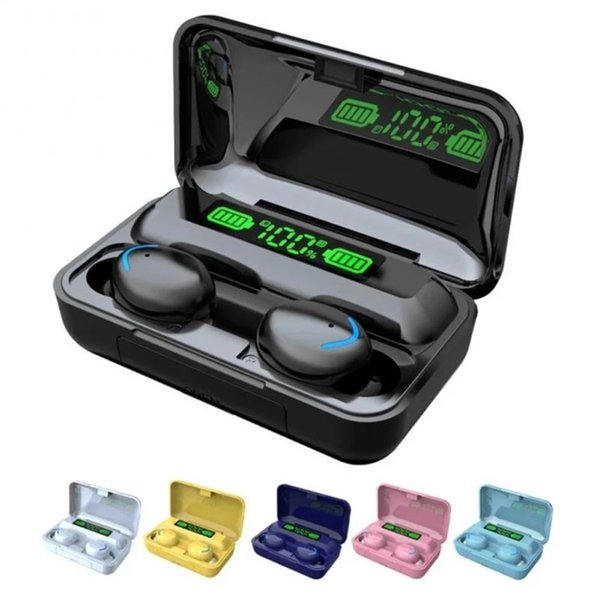 TWS F9 Wireless Earpiece Earbuds Earphone Bluetooth 5.0 Stereo Touch Control Waterproof Sports Music Headhones With Microphone F9-5C Earbuds