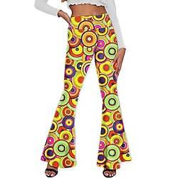 Hippie Retro Vintage 1960s 1970s Disco High Waisted Trousers Bell Bottom Pants Women's Costume Vintage Cosplay Daily Wear Festival Pants Lightinthebox