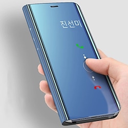 Full Body Protective Phone Case For Samsung Galaxy A73 A53 A23 S22 Ultra Plus S21 S20 FE A72 A52 A42 A32 Note 20 with Stand Mirror Flip Solid Colored Hard PC miniinthebox