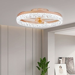 LED Ceiling Fans with lights Crystal Chandeliers Dimmable with Remote Contral 20 Flush Mount Ceiling Lamp Metal Chandelier Bedroom Living Room Lightinthebox