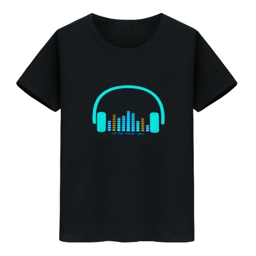 Camiseta LED Flash activado por voz