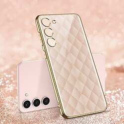Phone Case For Samsung Galaxy Back Cover S23 Ultra Plus Bumper Frame Plating Full Body Protective Geometric Pattern TPU miniinthebox