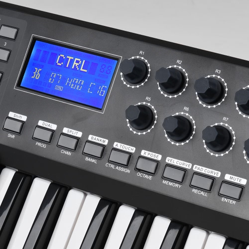 PANDA61 61-Key USB MIDI Keyboard Controller 8 Drum Pads with USB Cable