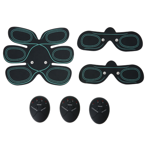 Carevas Electric Muscle Stimulator EMS Abdominal Muscle Trainer Exerciser Body Massager Slimming Beauty Machine for Leg Waist Arm