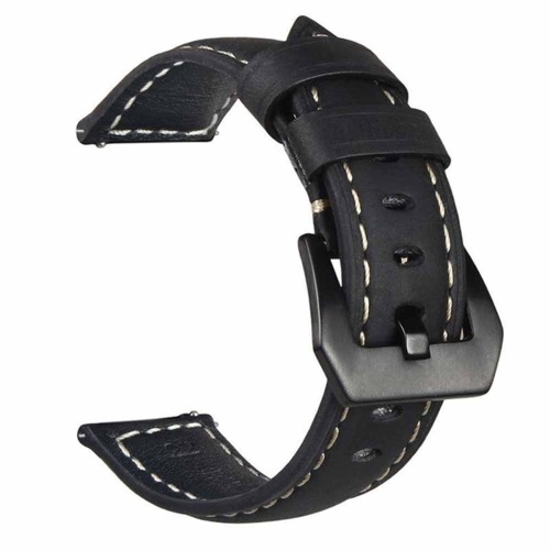 Para Samsung Galaxy Watch Premium Vintage Crazy Horse Correa de cuero genuino