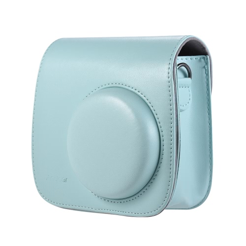 Andoer PU Cámara Instantánea Bolsa con Correa para Fujifilm Instax Mini 9/8/8 + / 8s Smokey Blanco