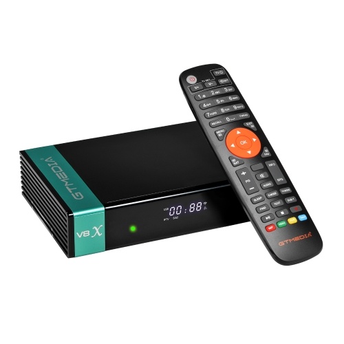 GTMEDIA V8X LA Prise en charge du récepteur de signal DVB-S/S2/S2X MU3 IKS Set Top Box SCART OUT CA Fente pour carte Intégré 2.4G WiFi H.265 Récepteur de signal TV numérique