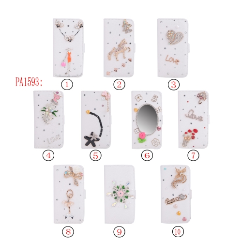 Flip Leather Bling Flower Wallet Case Cover with Stand Card Holder for Apple iPhone 6