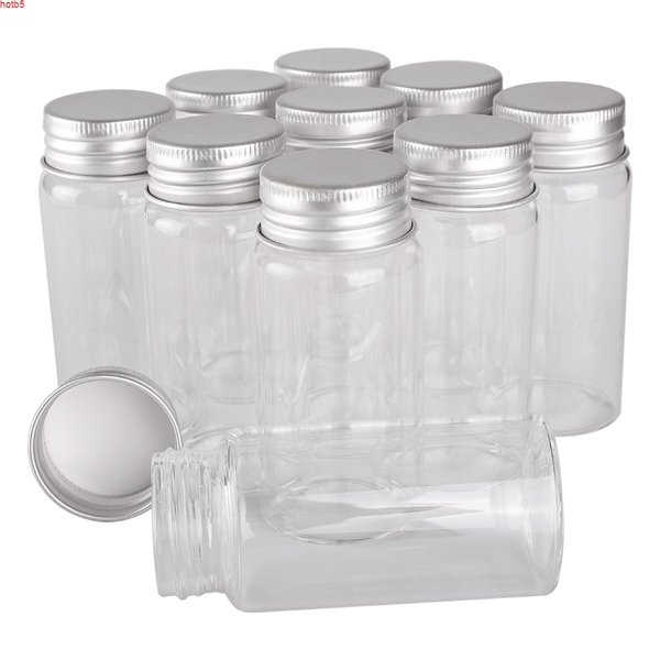 15 pieces 60ml 37*80mm Glass Bottles with Aluminum Caps Spice Container Jars Vials DIY Craft for Weddinggood qty