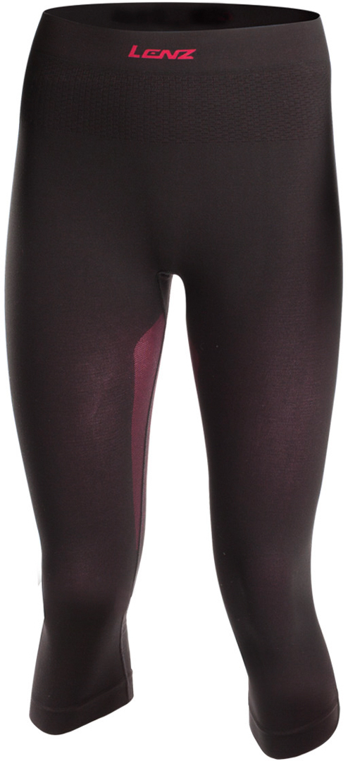 Lenz 1.0 3/4 Ladies Pants Pantalon pour dames Noir Rouge XS