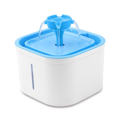 Fuente de agua para mascotas Boquilla redonda UV Esterilice el dispensador de bebidas de protección de apagado con ventana de nivel de agua clara