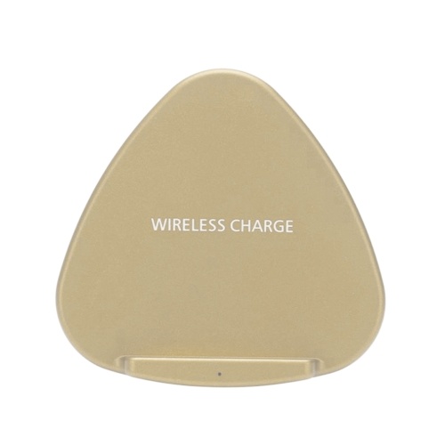 Portátil Plegable Mini Rápido Cargador Inalámbrico Soporte Titular Reconocimiento Inteligente Qi Cargador Inalámbrico Base de Carga Ultra Delgada en Forma de Triángulo para iPhone 8/8 Plus / X y Samsung Galaxy S8 / S8 + / Note 8 y Otros Teléfonos Intelige