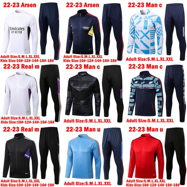 22 23 gunners SANCHO Soccer Sets Man 2022 2023 Men Kids HAALAND Tracksuits cities BENZEMA REAL MADRIDS FERNANDES DE BRUYNE MADRIDS PEPE SAKA G.JESUS Training