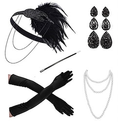 Headbands Earrings Pearl Necklace Halloween Costume Outfits 1920s Halloween Alloy For The Great Gatsby Cosplay Women's Costume Jewelry Fashion Jewelry / Gloves / Gloves Lightinthebox