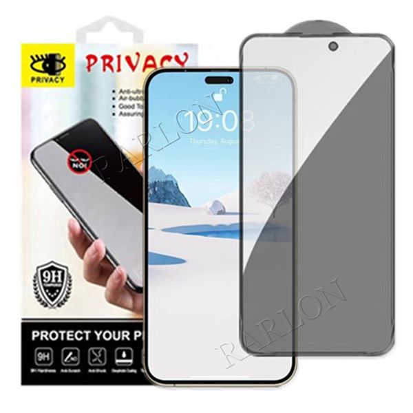 Full Coverage Privacy Tempered Glass Anti-Spy Screen Protector Film For iPhone 14 Pro Max 14Pro 13 13pro 12 Mini 11 XS XR X 8 7 6S Plus SE With Retail Package