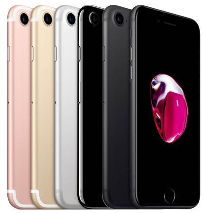 Refurbished original Home Button+Iphone 7 No Fingerprint 2GB RAM 32GB/128GB/256GB ROM IOS 10 12.0MP Quad Core 4G LTE unlocked Cell Phones