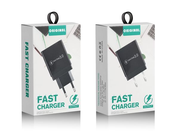 4 Ports PD USB-C AC Home Chargers Travel Wall Charger Power Adapters High Speed Charge Plugs for IPhone 11 12 13 Samsung Htc Android Phone PC with Package