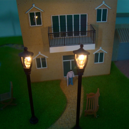Modelo solo cabeza jardín lámparas 1: 100