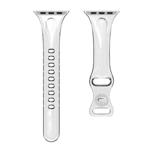 Clear iwatch Strap For Apple Watch bands Smartwatch Tpu Straps Smart Watches Series 8 45mm Fashion Designer Bracelet Wowan Bands Compatible with 38 40 mm Transparent
