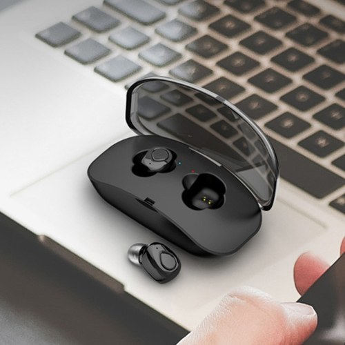 X18 Bluetooth 5.0 Auriculares inalámbricos verdaderos Auriculares TWS Auriculares de música en la oreja Auriculares deportivos CVC6.0 Reducción de ruido con micrófono Estuche de carga