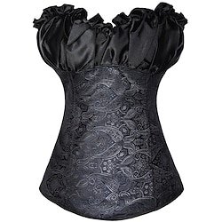 Rococo Punk  Gothic Medieval Steampunk Overbust Corset Lingerie Bustier Bodyshaper Women's Jacquard Costume Vintage Cosplay Corset Lightinthebox