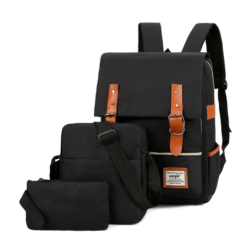 Sac à dos d'ordinateur de grande capacité Sac d'affaires de mode Sac de voyage de loisirs en plein air avec port USB externe Vin rouge