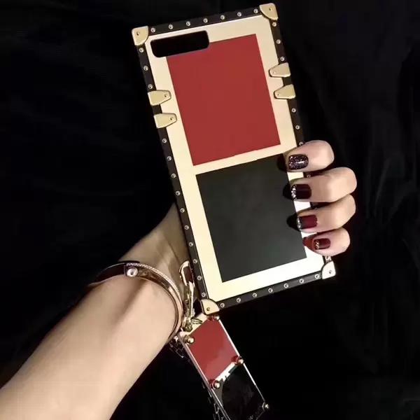 Luxury Square Phone Cases For iPhone 14 Plus 13 Pro Max 12 11 Xs Xr X SE 7 8 Plus Samsung S23 S22 Ultra S21 FE S20 S10 Note 20Ultra 20 10Plus 10 Designer Protective Cover