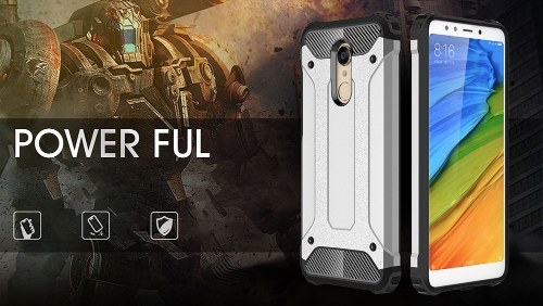 For Xiaomi Redmi 5 Plus Case Slim Fit Dual Layer Hard Back Cover Bumper Protective Shock-Absorption & Skid-proof Anti-Scratch Case 5.99 inch