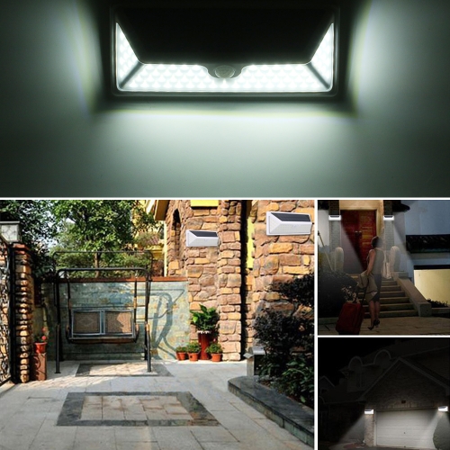 73pcs 1800mAh Solar Powered PIR Motion Sensor Light Control Wall Lamp