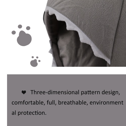 Shark Shape Dual Purpose Soft Cotton Cats Dogs House and Pad