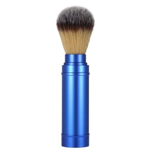 Cepillo de afeitar puro Badger Cepillo de limpieza blaireau Blaireau extraíble Cepillo de limpieza facial portátil Mango de aluminio