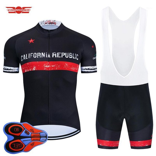 2020 California bear Cycling Jersey Set Men'S Black Cycling Wear Bike Clothes Bicycle Clothing MTB Clothing Kit1