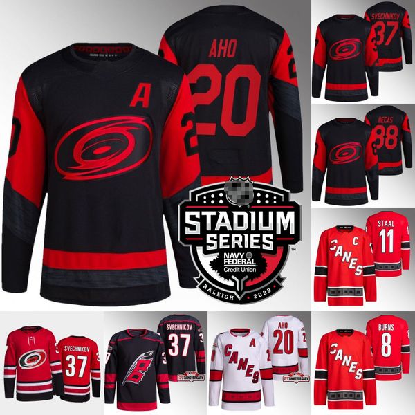 Carolina #20 Sebastian Aho 2023 Stadium Series Jersey Hurricanes Max Pacioretty Brent Burns Jesperi Kotkaniemi Martin Necas Teuvo Teravainen Andrei Svechnikov