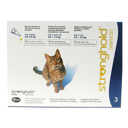 Stronghold Cats Upto 7.5 Kg 45 Mg 3 Pipette
