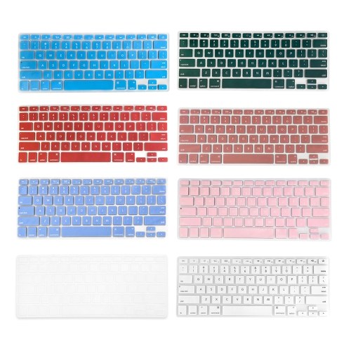 Housse de clavier en TPU Film de protection pour clavier anti-poussière Compatible avec Apple MacBook Air 13,3 pouces A1466 / A1369 Transparent
