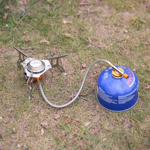 Lixada 3000 W Portable Camping Ustensiles De Cuisine Set Pliant Mini Poêle De Camping Poêle À Gaz Poêle Broyeur avec Adaptateur De Conversion