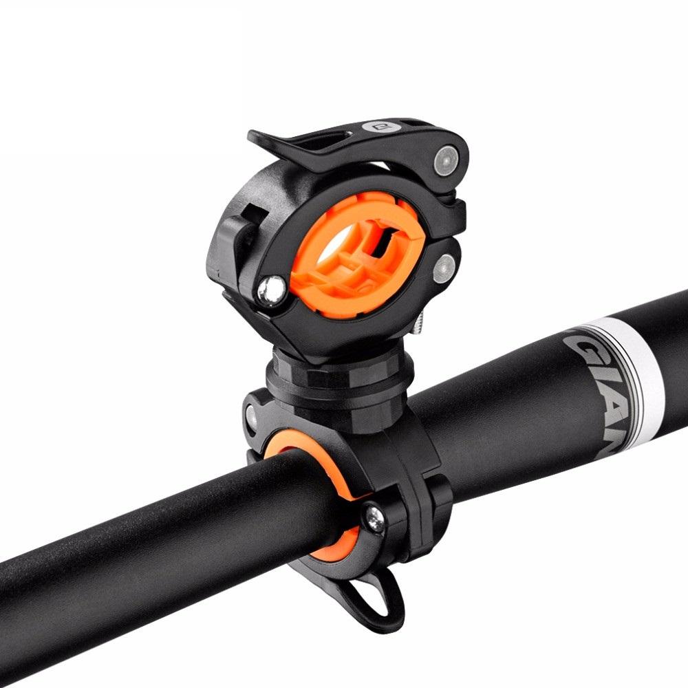 ROCKBROS Bicycle Light Holder 360 Degree Rotatable Bracket Bike Lamp Holder LED Torch Headlight Pump Stand Mount Accesso