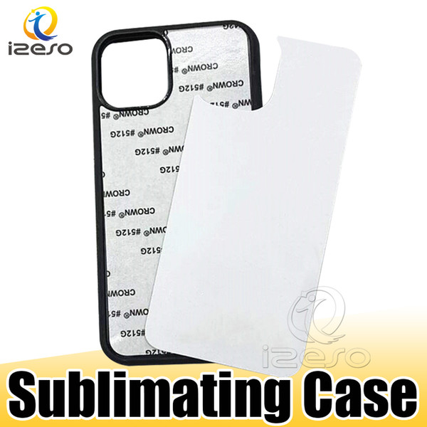 2D Sublimation DIY Designer Phone Cases Heat Transfer PC Sublimating Blanks Cellphone Case for iPhone 13 Pro Max 12 11 8 izeso