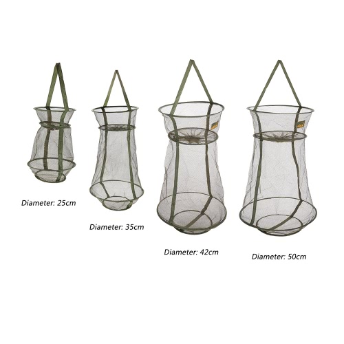 3 Layers Quick-dry Fishing Net Trap Net Mesh Net Folding Shrimp Nets Cage Fishing Tackle 4 Sizes