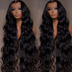 Wholesale 100% Raw Virgin Wavy Human Hair Wig  13x4 Glueless Lace Front Wigs with Baby Hair Pre plucked Full Transparent Lace Wig Lightinthebox