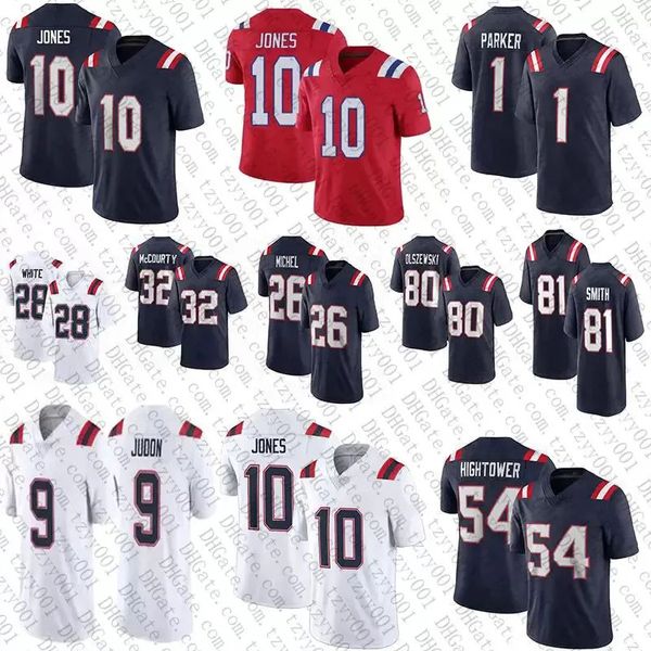 Mac Marcus Jack Jones Matthew Judon Custom Football Jersey Kyle Dugger Cole Strange Rhamondre Stevenson DeVante Parker Randy Moss Jakobi Meyers Bailey Zappe Ty Law