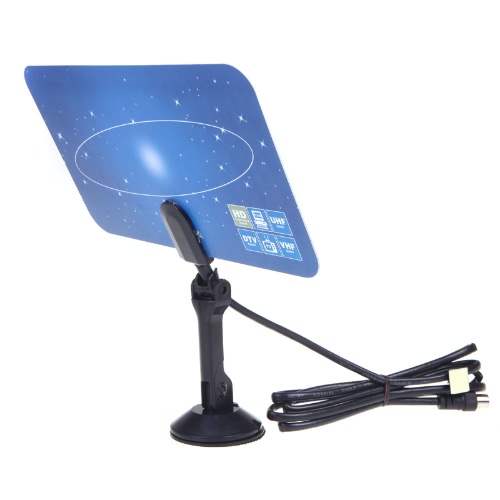Digital Indoor TV Antenna HDTV DTV HD VHF UHF Flat Design High Gain EU Plug