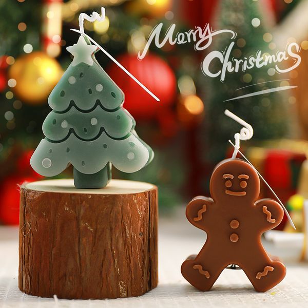 Aromatherapy Candles Solid Perfume 4 Pcs Sets Luxury Scent Candles Tomato Red Colorful Romantic Gifts Cute Cartoon Christmas Trees
